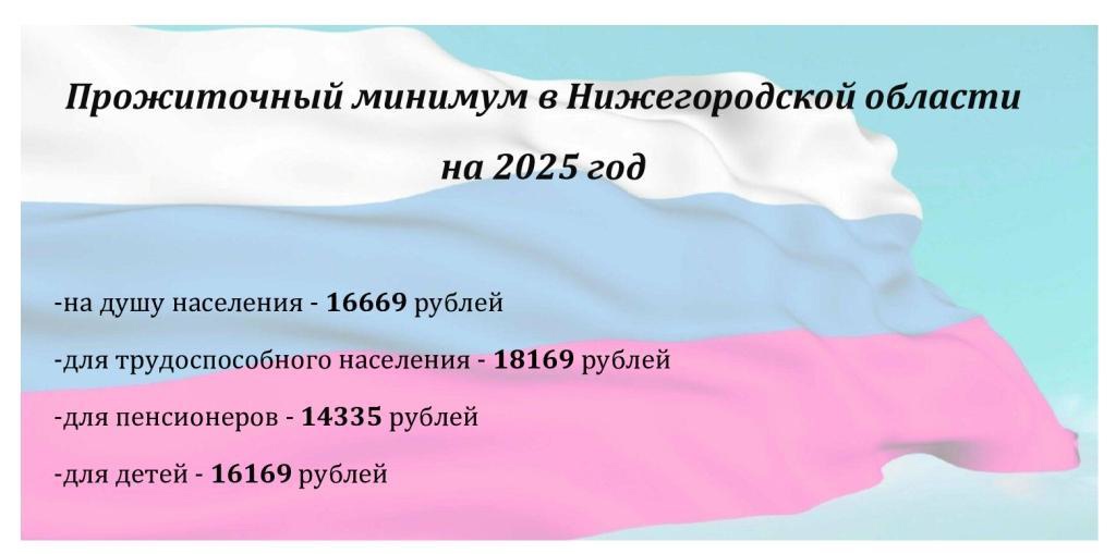 Прожиточный минимум на 2025 год в Нижегородской области