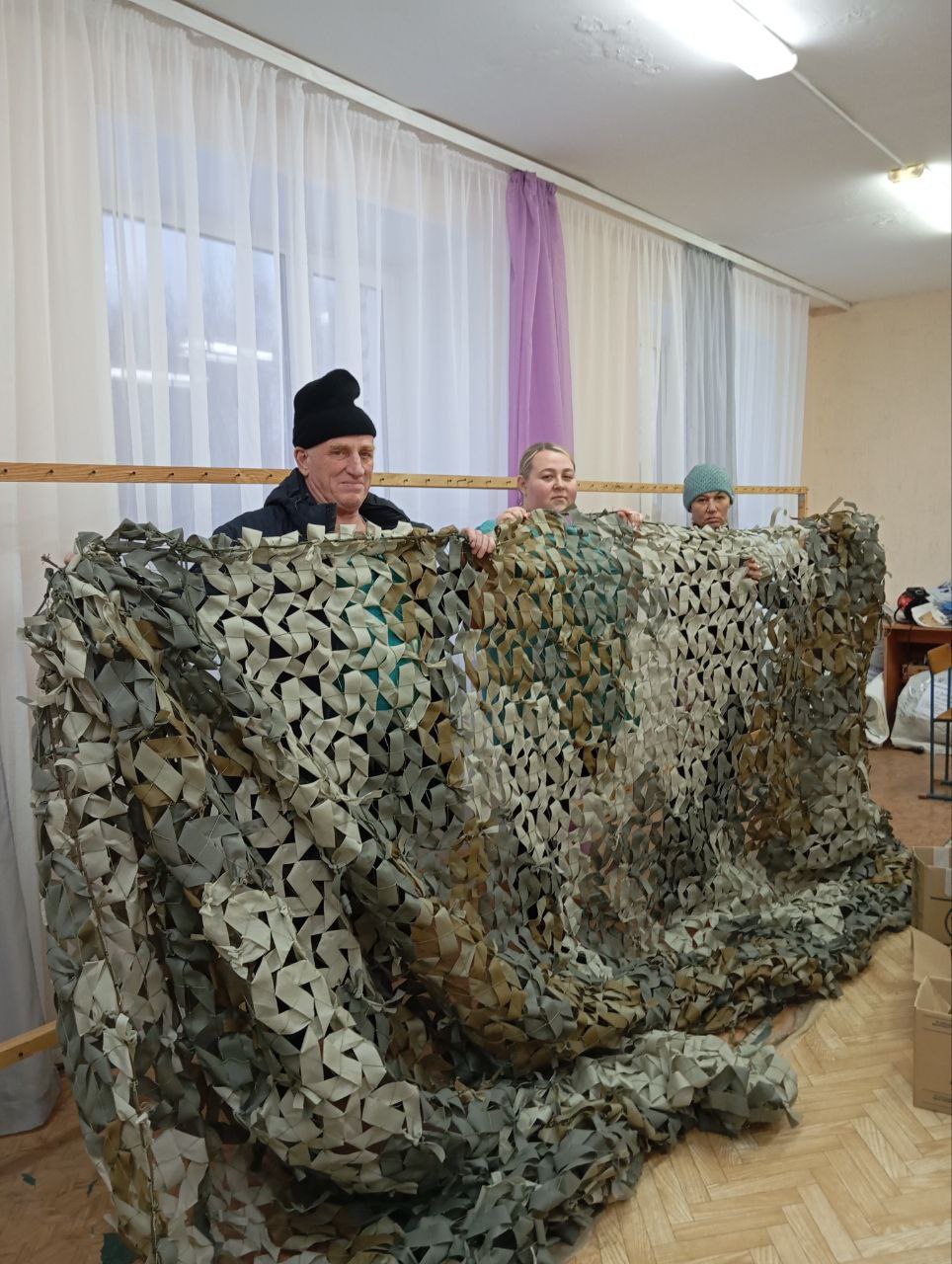 Плетение маскировочных сетей для СВО
