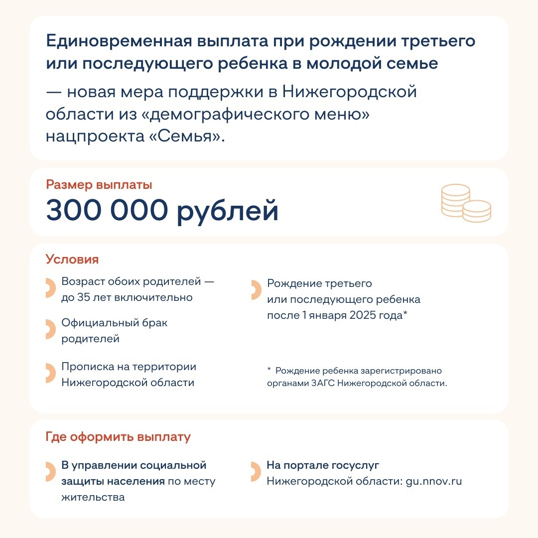 Поддержка молодых многодетных семей